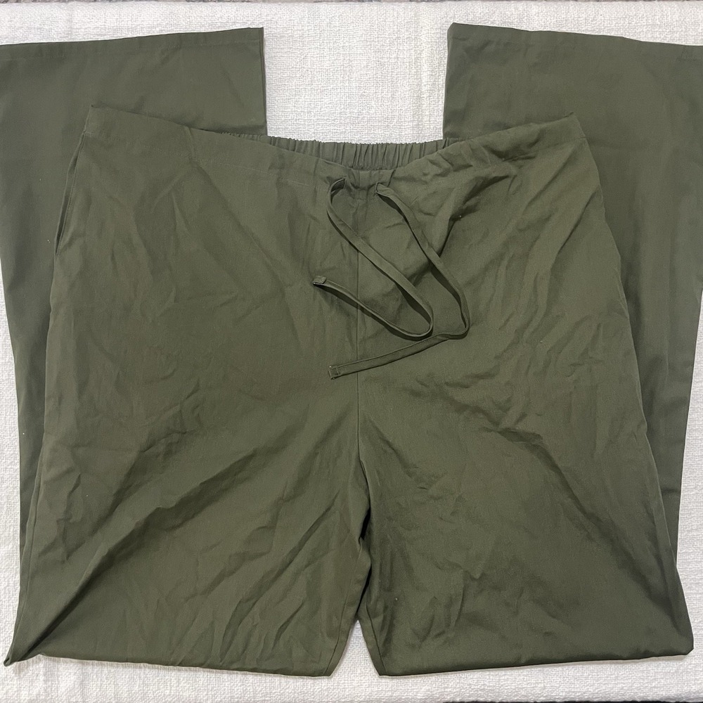 Cherokee Workwear Drawstring‎ Cargo Scrub Pants Olive Green Unisex XL Medical